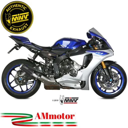 Mivv Yamaha Yzf 1000 R1 Terminale Di Scarico Moto Marmitta Mk3 Carbonio Omologato