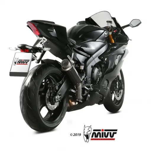 Mivv Yamaha Yzf 600 R6 Terminale Di Scarico Moto Marmitta Gp Pro Carbonio Alto Omologato