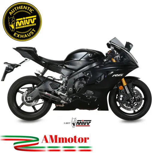 Mivv Yamaha Yzf 600 R6 Terminale Di Scarico Moto Marmitta Suono Black Omologato