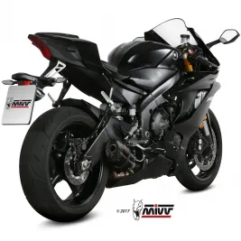 Mivv Yamaha Yzf 600 R6 Terminale Di Scarico Moto Marmitta Suono Black Omologato 2
