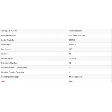 Ammortizzatore Ohlins Bmw R 1150 Gs 00 - 2003 Mono STX 46 Adventure Sospensione Regolabile Moto