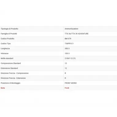 Ammortizzatore Anteriore Ohlins Bmw R 1200 GS Adventure 06 - 2012 Mono TTX 36 Sospensione Regolabile Moto