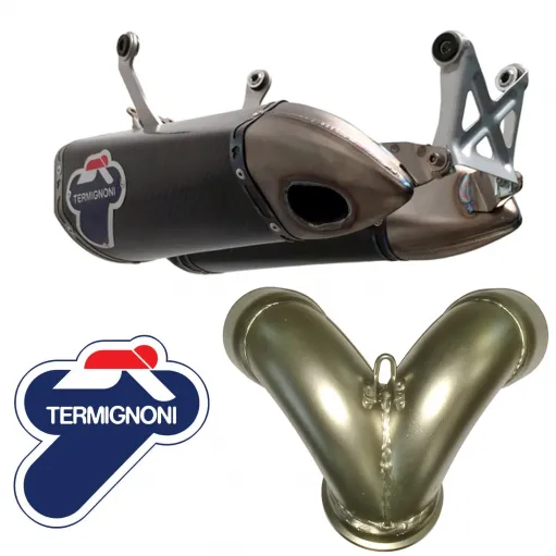 Terminali Di Scarico Racing E Adattatore D155Y2 Termignoni Ducati Panigale 959 Silenziatori Titanio Cunb