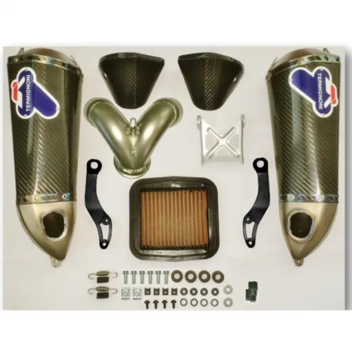 Terminali Di Scarico Racing E Adattatore D155Y2 Termignoni Ducati Panigale 959 Silenziatori Titanio Cunb