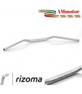 Manubrio Rizoma Moto Conico Alluminio Ergal Anodizzato Argento Sezione Variabile