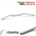 Manubrio Rizoma Moto Conico Alluminio Ergal Anodizzato Argento Sezione Variabile