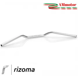 Manubrio Rizoma Moto 22 mm Alluminio Ergal Anodizzato Argento Sezione Variabile