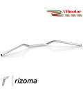 Manubrio Rizoma Moto 22 mm Alluminio Ergal Anodizzato Argento Sezione Variabile