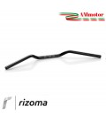 Manubrio Rizoma Moto 22 mm Alluminio Ergal Anodizzato Nero Sezione Variabile