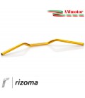 Manubrio Rizoma Moto 22 mm Alluminio Ergal Anodizzato Oro Sezione Variabile