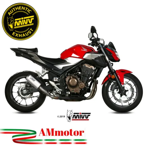 Mivv Honda Cb 500 F 19 - 2024 Terminale Di Scarico Moto Marmitta Mk3 Inox