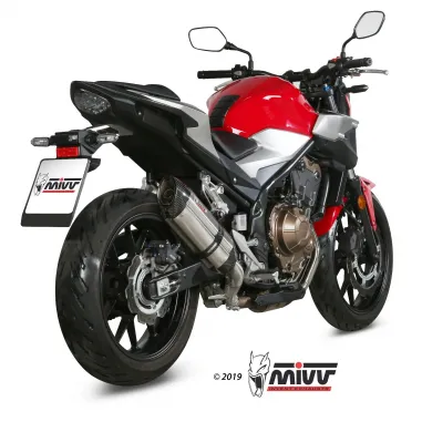 Mivv Honda Cb 500 F 19 - 2024 Terminale Di Scarico Moto Marmitta Suono Inox Omologato