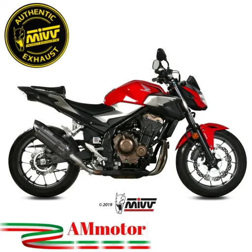 Mivv Honda Cb 500 F 19 - 2024 Terminale Di Scarico Moto Marmitta Suono Black Omologato