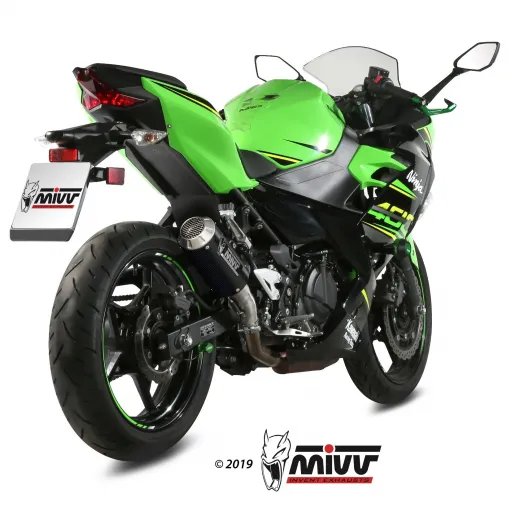Mivv Kawasaki Ninja 400 Terminale Di Scarico Moto Marmitta Mk3 Carbonio