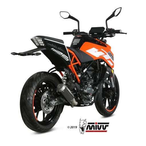 Mivv Ktm 125 Duke 17 - 2020 Terminale Di Scarico Moto Marmitta Mk3 Carbonio
