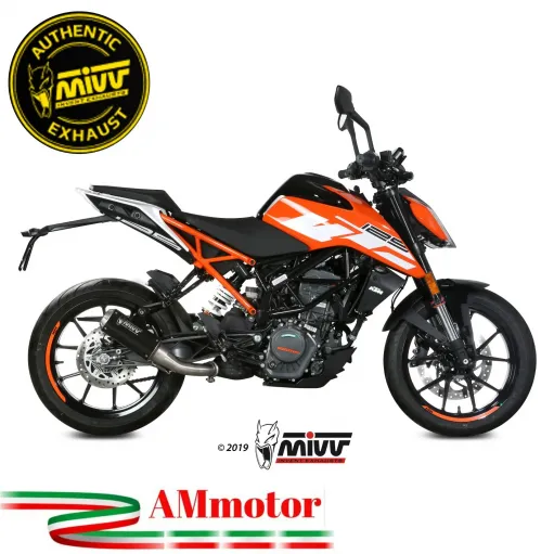 Mivv Ktm 125 Duke 17 - 2020 Terminale Di Scarico Moto Marmitta Mk3 Black