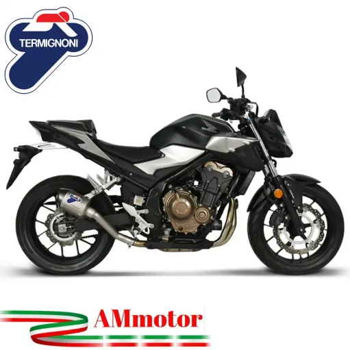 Termignoni Honda CB 500 F / R / X Terminale Di Scarico Moto Marmitta Relevance D70 Titanio