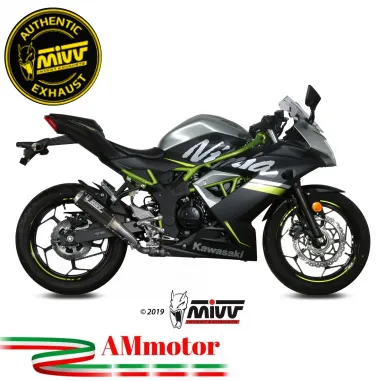 Mivv Kawasaki Ninja 125 Terminale Di Scarico Moto Marmitta Mk3 Carbonio