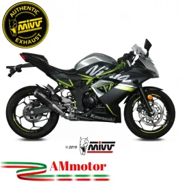 Mivv Kawasaki Ninja 125 Terminale Di Scarico Moto Marmitta Mk3 Black