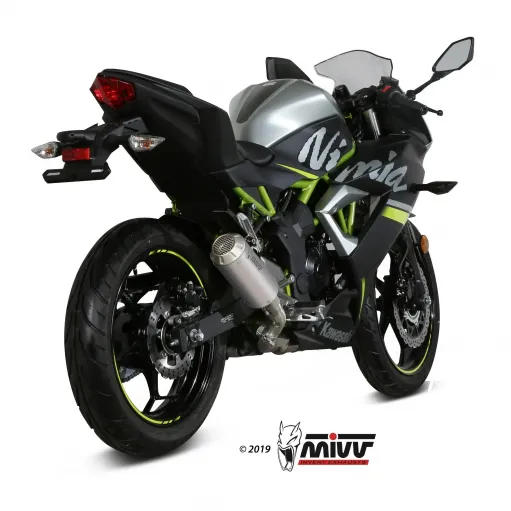 Mivv Kawasaki Ninja 125 Terminale Di Scarico Moto Marmitta Mk3 Inox