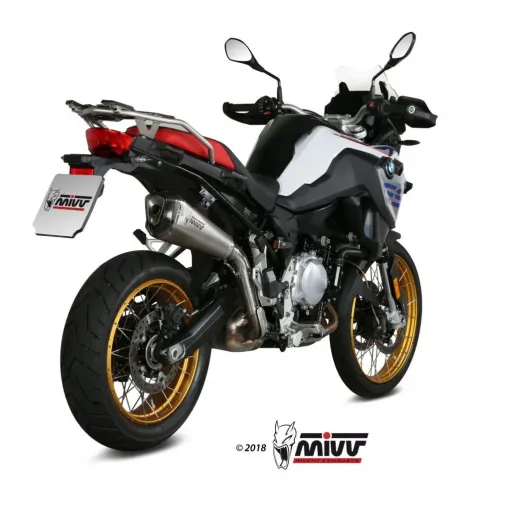Mivv Bmw F 750 GS Terminale Di Scarico Moto Delta Race Inox Marmitta Omologato