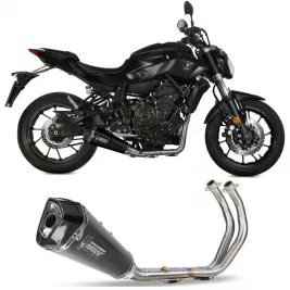 Scarico Completo Mivv Yamaha Mt-07 Terminale Delta Race Black Moto