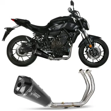 Scarico Completo Mivv Yamaha Mt-07 Terminale Delta Race Black Moto