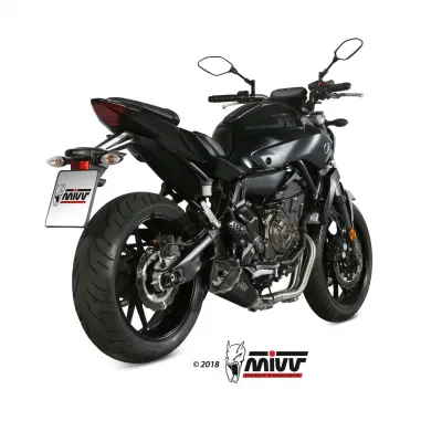 Scarico Completo Mivv Yamaha Mt-07 Terminale Delta Race Black Moto