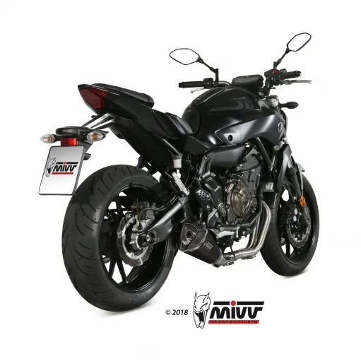 Scarico Completo Mivv Yamaha Mt-07 Terminale Delta Race Black Moto