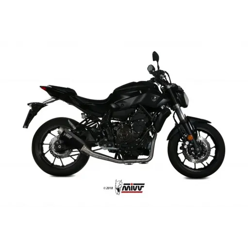 Scarico Completo Mivv Yamaha Mt-07 Terminale Gp Pro Black Inox Nero Moto Alto