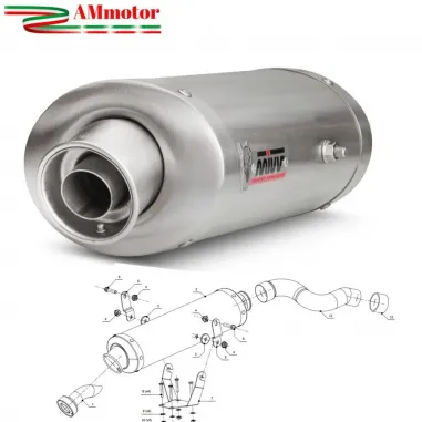 Mivv Kawasaki ER 500 Terminale Di Scarico Moto Marmitta Oval Inox