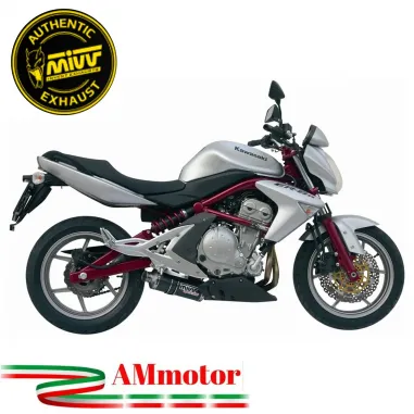 Mivv Kawasaki ER-6N / F Terminale Di Scarico Moto Marmitta Oval Carbonio