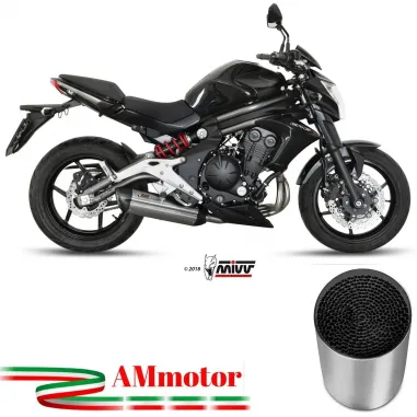 Scarico Completo Mivv Kawasaki ER-6N / F Terminale Moto Suono Inox