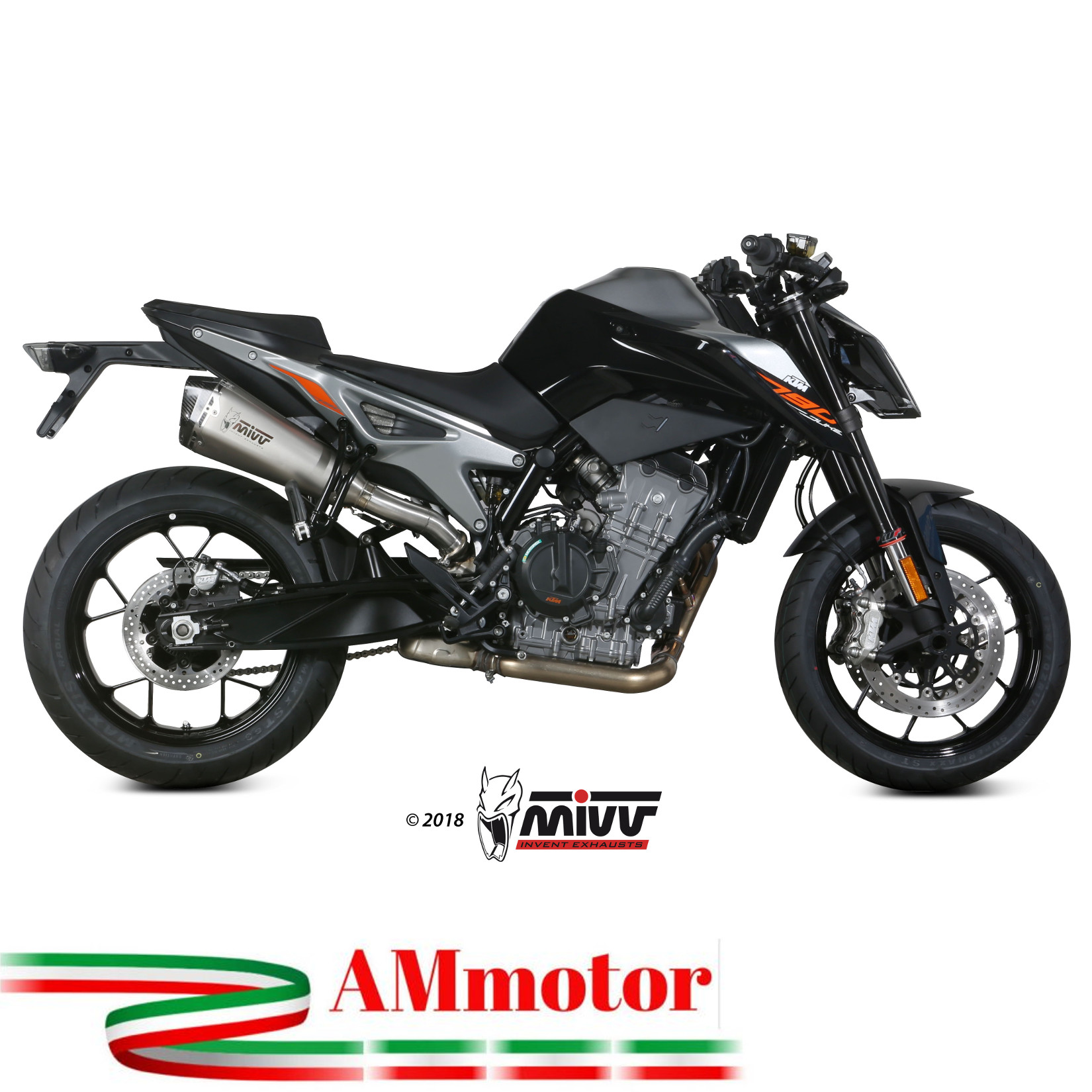 Mivv Ktm 790 Duke 2018 18 Exhaust Delta Race Stainless Steel Motorcycle